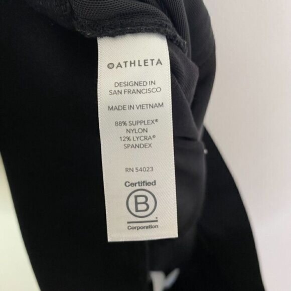 Athleta Venice Black Ponte Knit Pintuck Front Seam Pants Medium - Picture 8 of 8